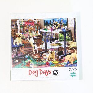 Buffalo Dog Puzzle NEW Dog Days Painting Puppies 750 pieces Complete